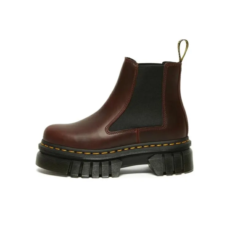 Dr.Martens Audrick Brando Leather Platform Chelsea Boots 'Brown' Women's-0