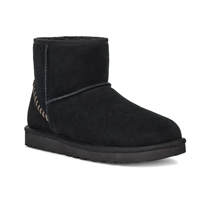 UGG Classic Mini Deco Suede Boot 'Black'-2