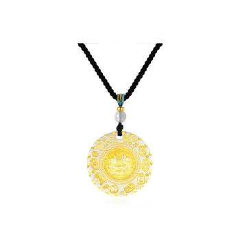CHIEMOT S999 Fine Silver Sterling Silver Necklaces Unisex Silver/Yellow