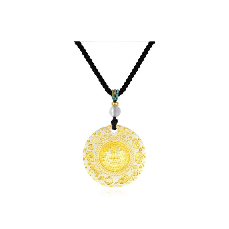 CHIEMOT S999 Fine Silver Sterling Silver Necklaces Unisex Silver/Yellow-0