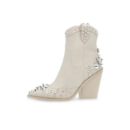 STEVE MADDEN Ankle Boots Women's Ecru