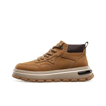 KANGNAI Ankle Boots Men Black/Earth Yellow