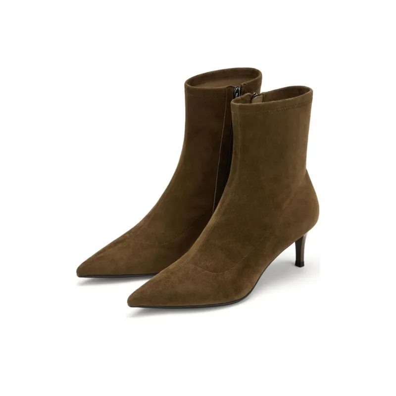 73Hours Multi Faceted Elegant Ankle Boots 6cm Women's-2