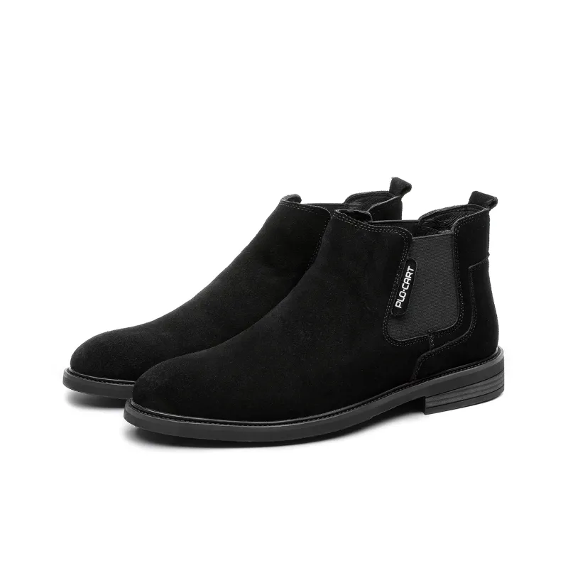 PLO CART Short Chelsea Boots Men's Black-2