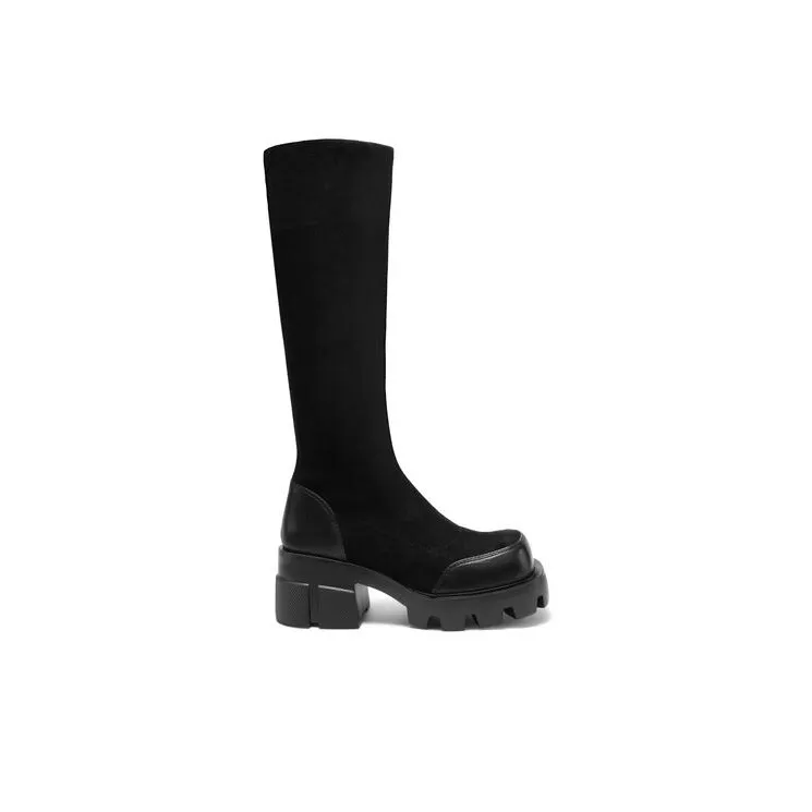 MIO Knee high Boots Women's Black-1