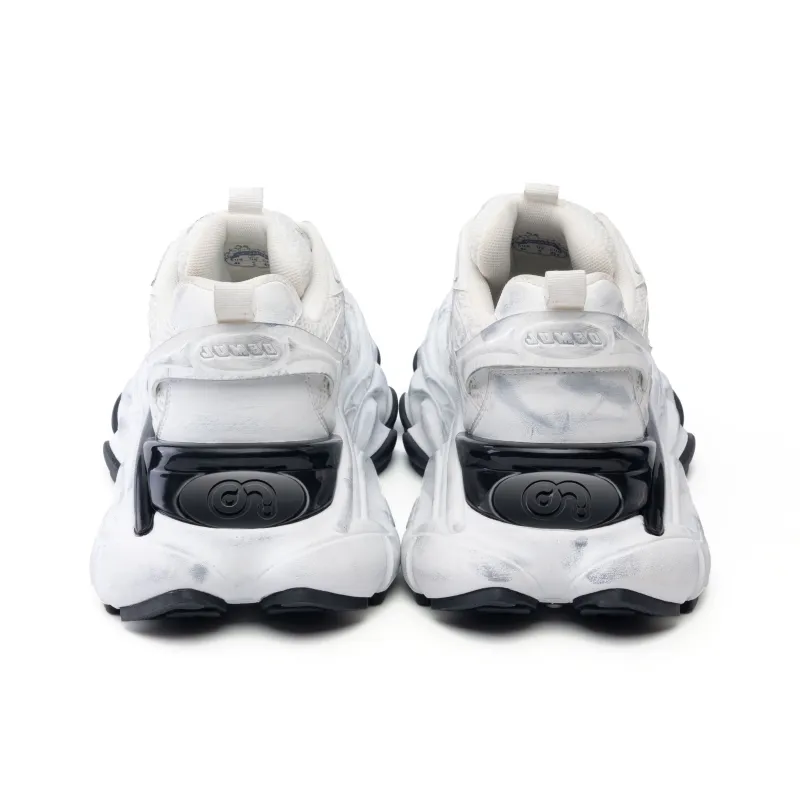 CN Skate Anti Slip And Wear Resistant Height Increasing Low Top Chunky Sneakers Women's Dirty White-3