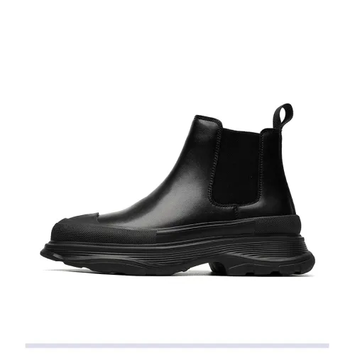 Romon Short Chelsea Boots Men's Black