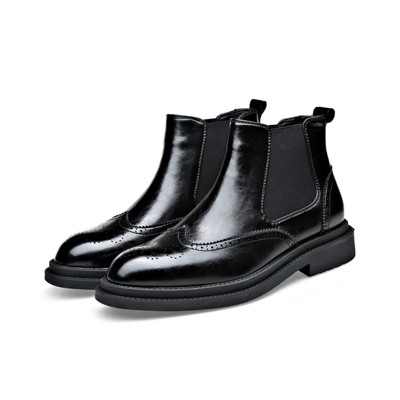 WEISHIBANGWEI Short Chelsea Boots Men's-2