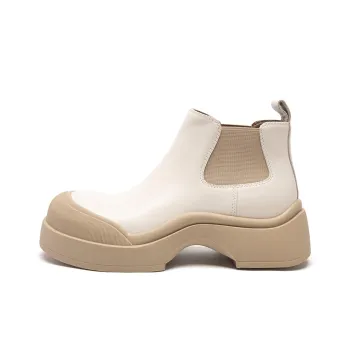 Anthony Miles Short Chelsea Boots Women's Ecru