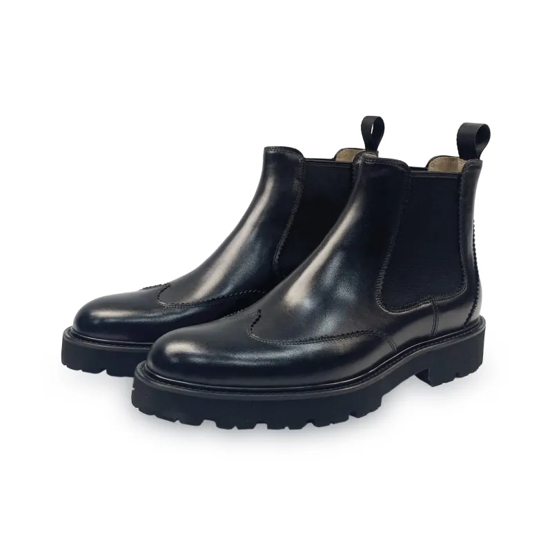 ANTONIO BAREZZI Short Chelsea Boots Men's Black-1