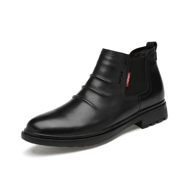 AIPSEN Short Chelsea Boots Unisex Black-1