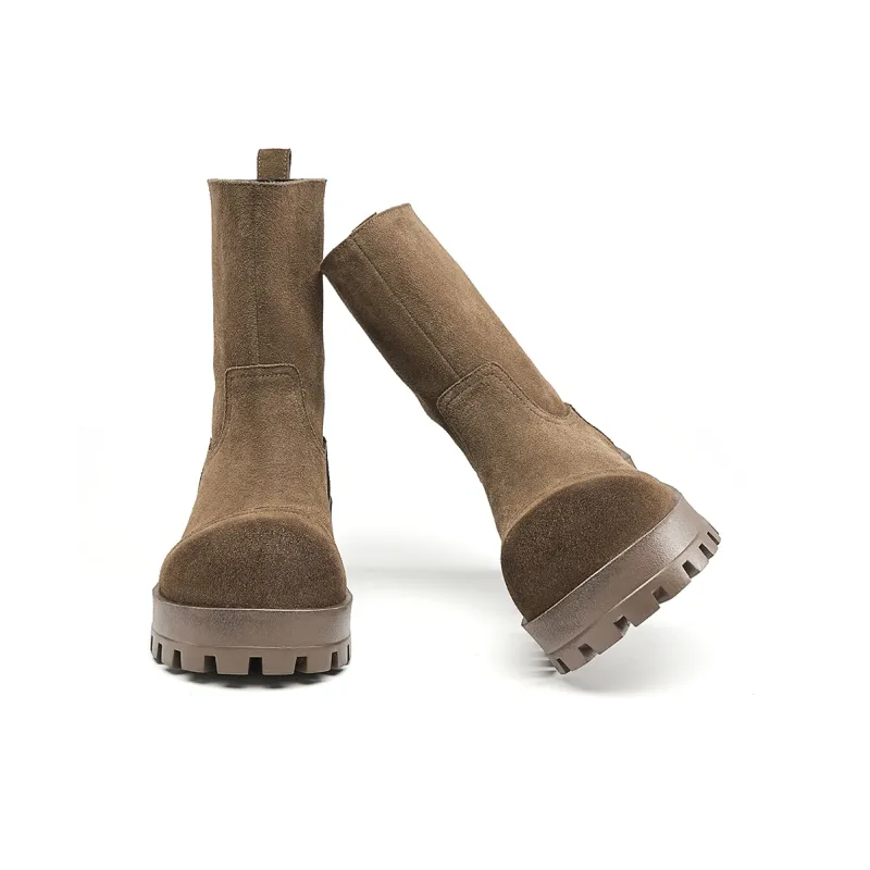 EBLAN Ankle Boots Women's Brown-3