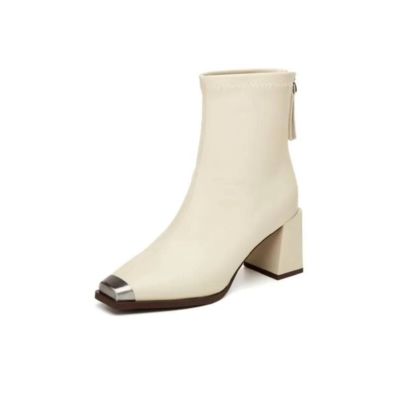KEKAFU Ankle Boots Women's Black/Khaki/Beige-16