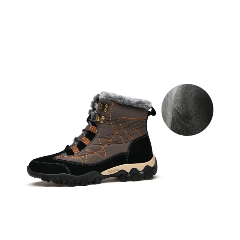 TOMAY Warm Wear-Resistant Slip-Resistant Coverage Snow Boots Unisex-12