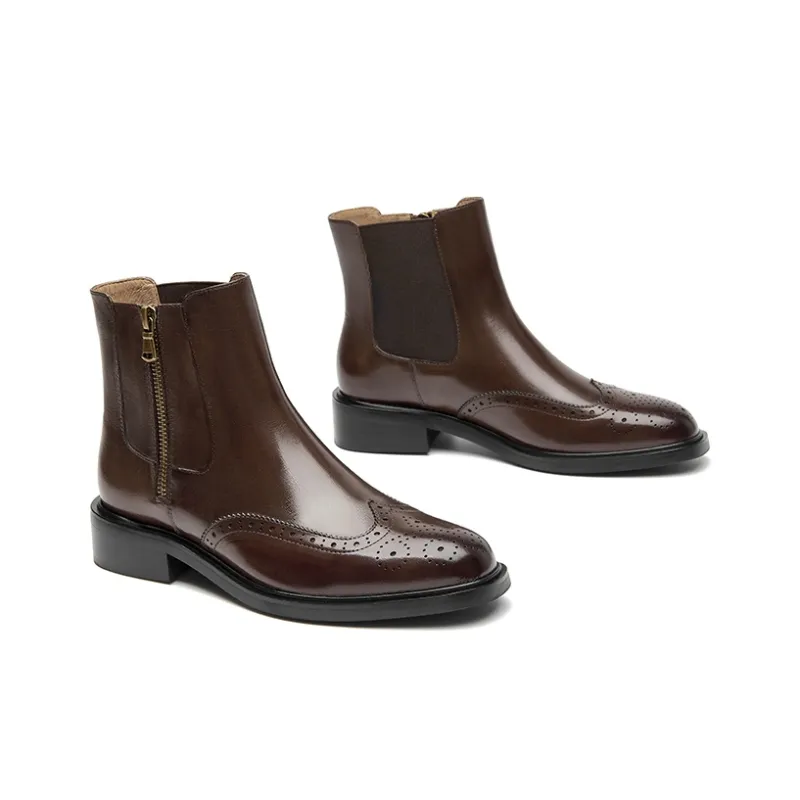 Beau Today Soft-Soled Buffalo Leather Chelsea Boots 3.6cm Women's-2