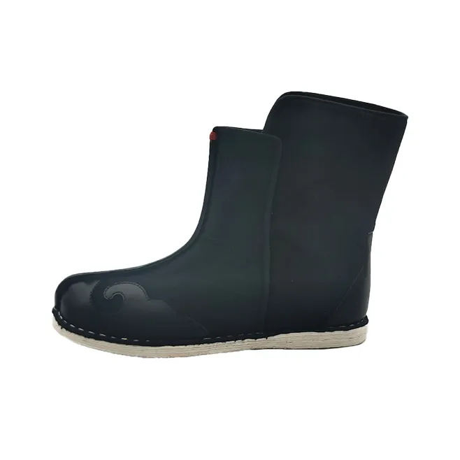 Neiliansheng Beijing Old Brand Handmade Multi Layer Sole Cloth Shoes Ankle Boots Men's Black-0