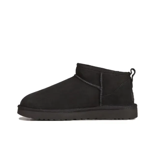 UGG Classic Ultra Mini Fleece Lined Brown 'Black' Women's