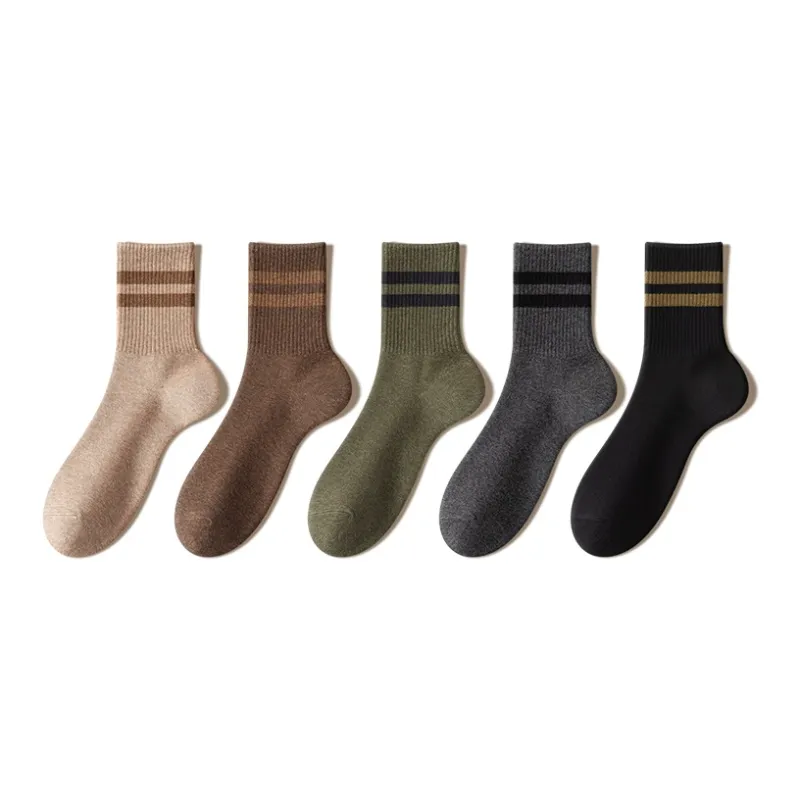 YINSHILIANGPIN Mid Calf Socks Men's 5 Pack-9