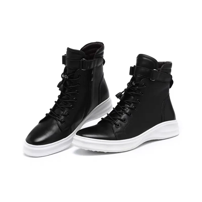 YEDANI Ankle Boots 4cm Men's 0Black With White Sole-2