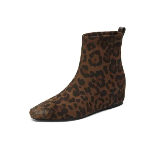 ELLE Ankle Boots Women's Brown/DUCK low/Black