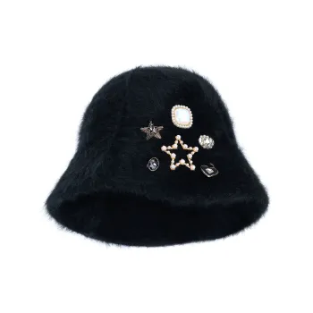 PALBAS Rabbit Fur Bucket Hats Women's