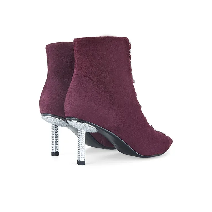 D FUSE SCANDINAVIA Ankle Boots High Heels 5 8cm Women's-8