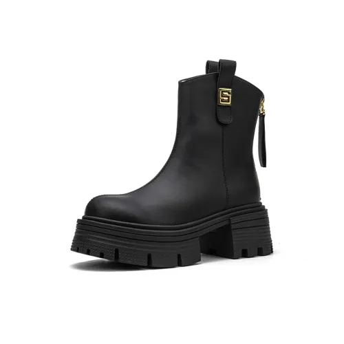 Help Ankle Boots Women's Black/Khaki