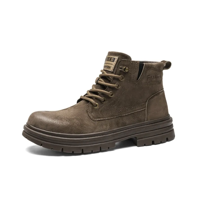X ZONE Martin Boots Men Khaki-8
