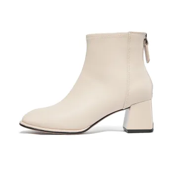 ST&SAT Ankle Boots Women's Ecru/Black/Earth Black