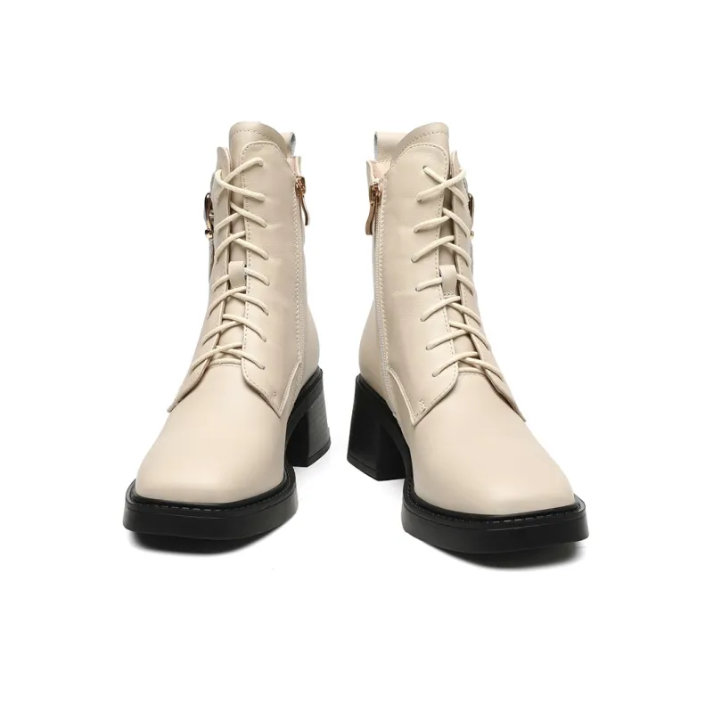 EBLAN Ankle Boots Women's Beige-2