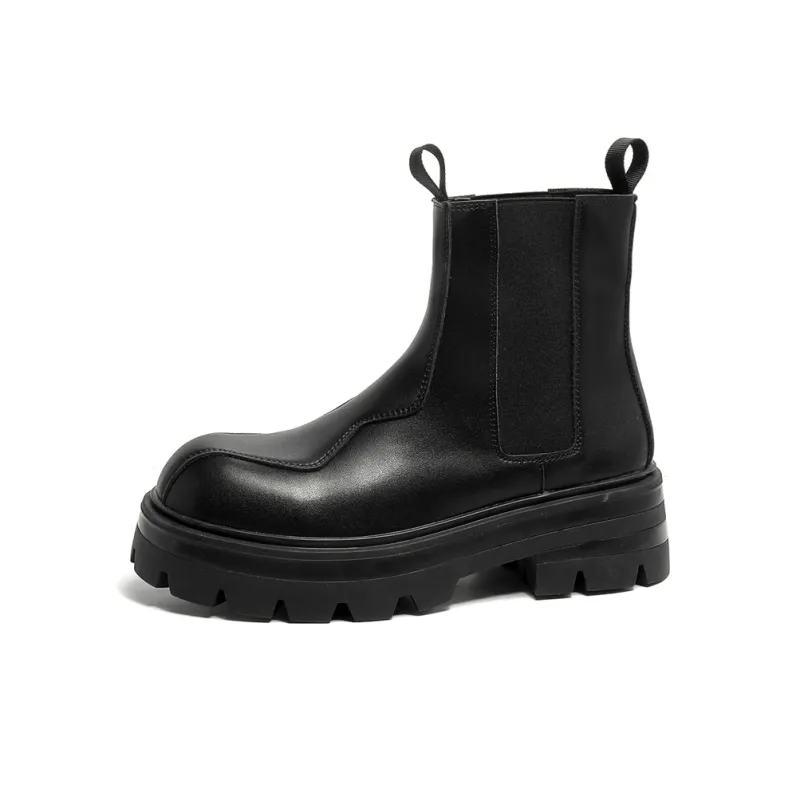 Little Red Man Crew Chelsea Boots Men's Black-1