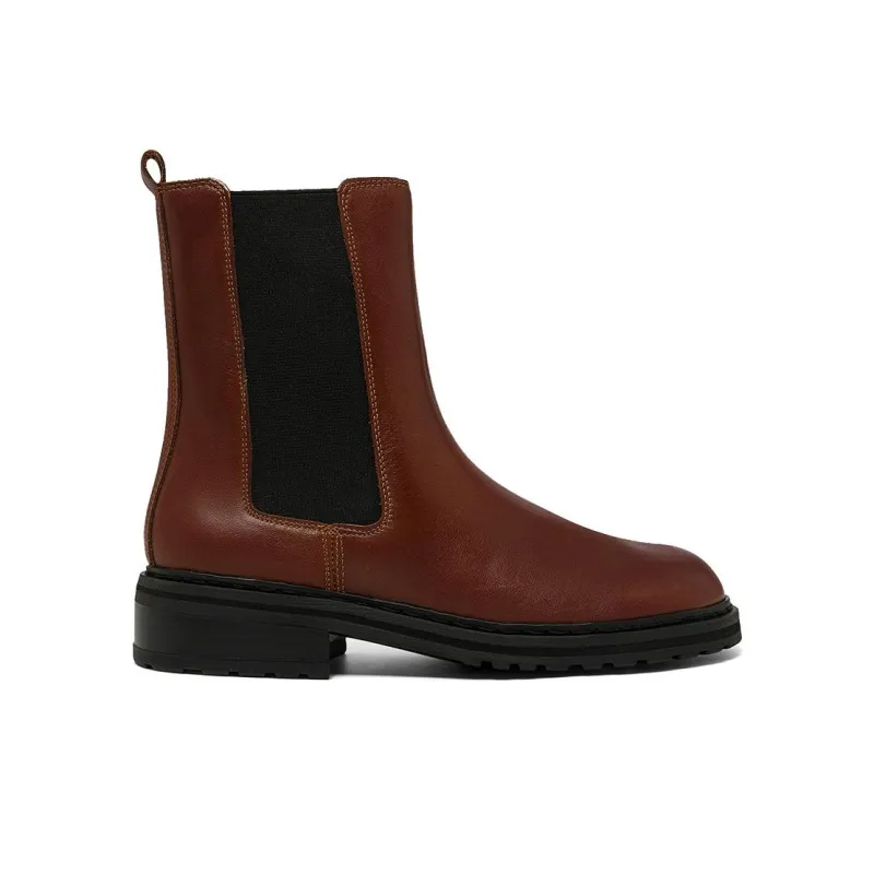 Clarks Short Chelsea Boots 4cm Women's Brown-1
