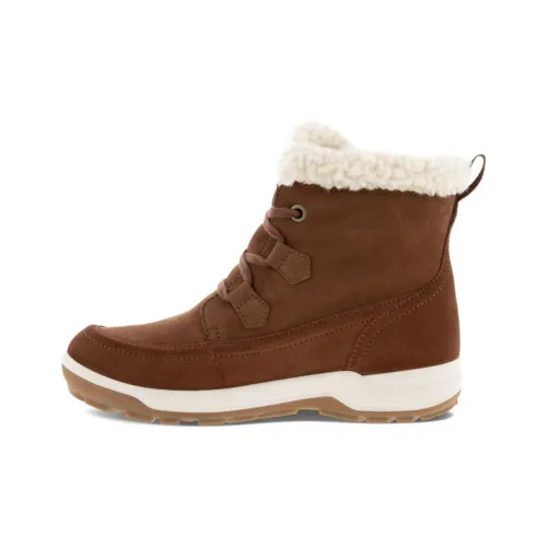 Ecco Warm Slip-Resistant Short Snow Boots Women's Brown