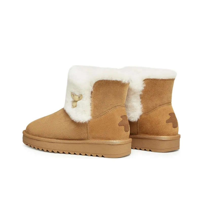 Teenmix Snow Boots Women's Pink/Brown-7