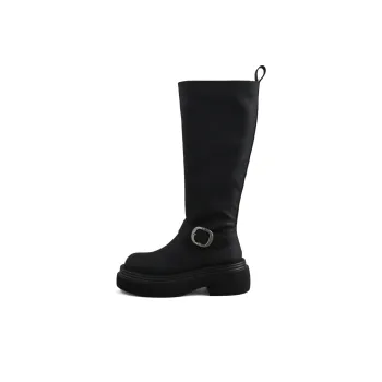 DOLIN COLLECTION High Boots Urban Chic Style Versatile Women's Black