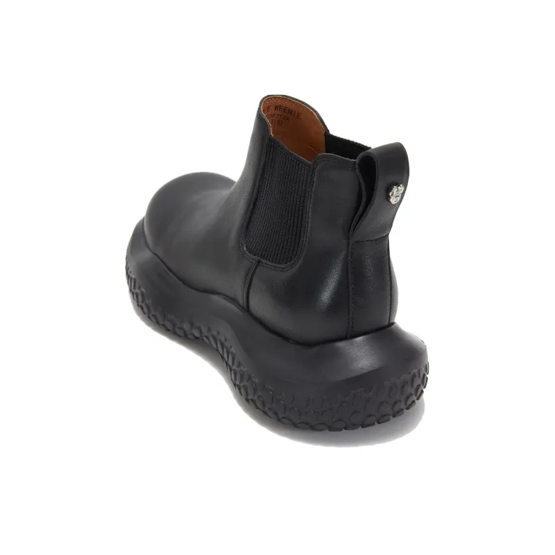 Teenie Weenie Short Chelsea Boots 4cm Women's Black-3