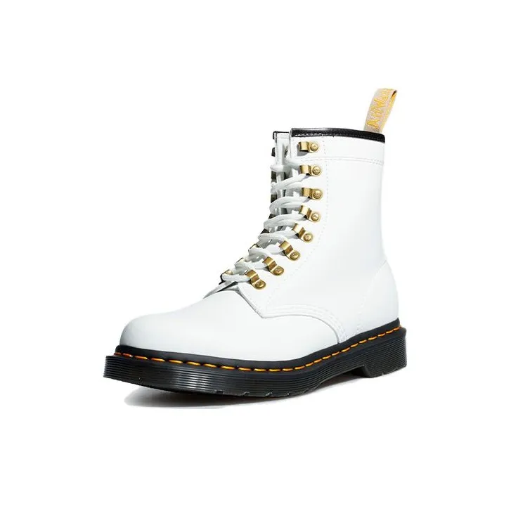 Dr.Martens Short Mid Calf Martin Boot Women's White-2