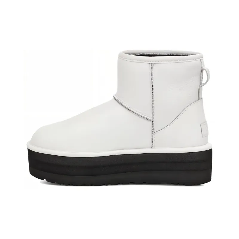 UGG Classic Mini Platform Matte Boot Ultra Matte White Women's-0