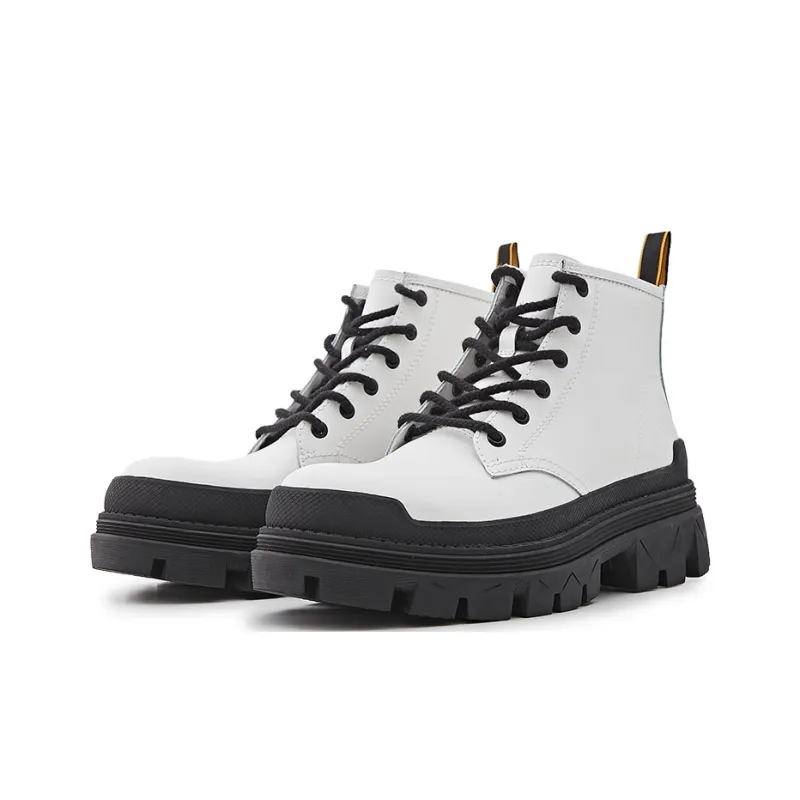 CAT Martin Boots Unisex White/Black-1