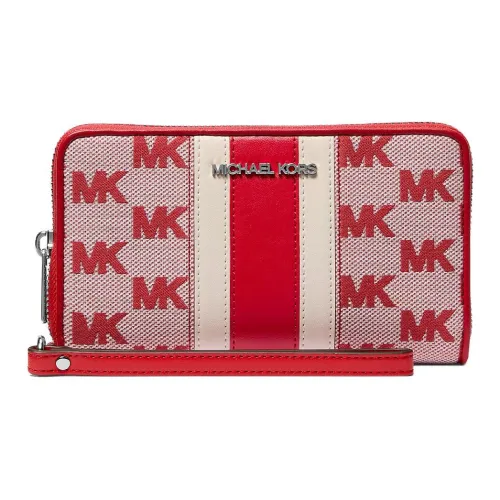 MICHAEL KORS Jet Set Travel Large Striped Logo Jacquard Smartphone Wristlet