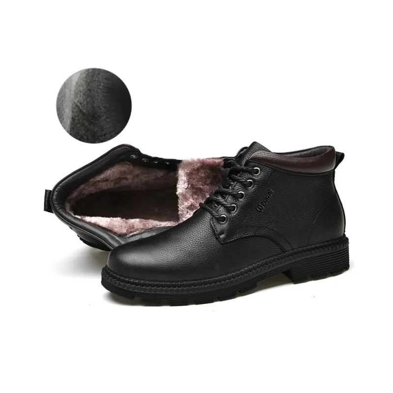 Wen Nai Martin Boot Men's Black-3