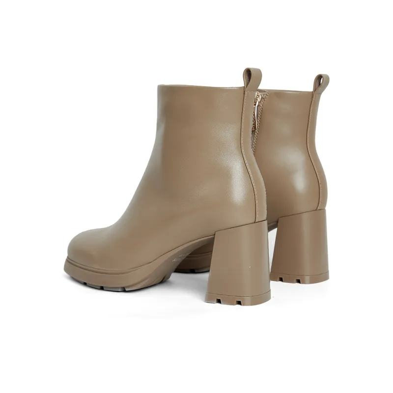PT'SON Ankle Boots Women's Black, Dark Brown-4