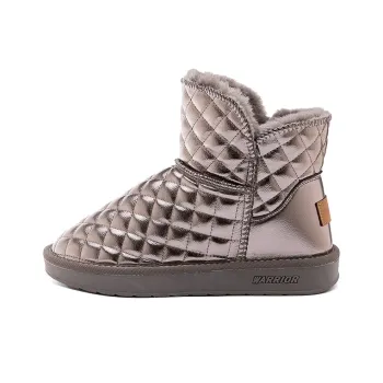 Warrior Thickened And Fleece Lined Warm Ankle Length Snow Boots Women's Gold