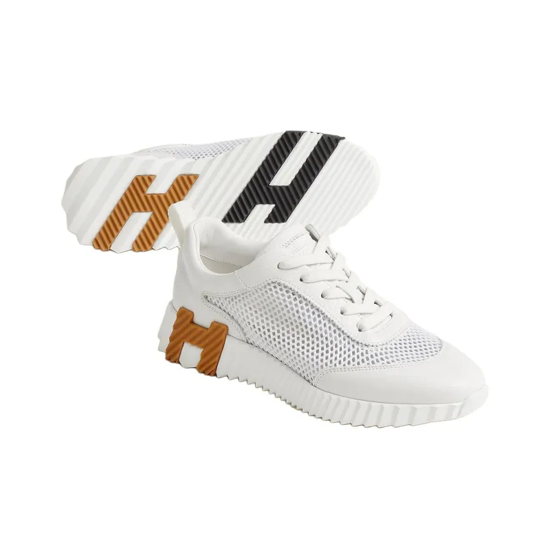 HERMES Bouncing Low-Top Casual Shoes Women's White-2