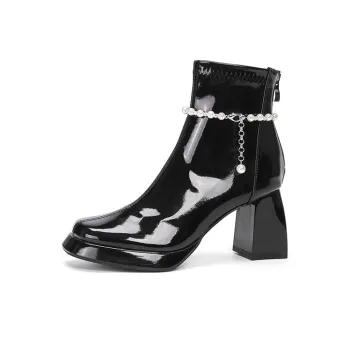 Zubumei Ankle Boots 7CM Women's Black