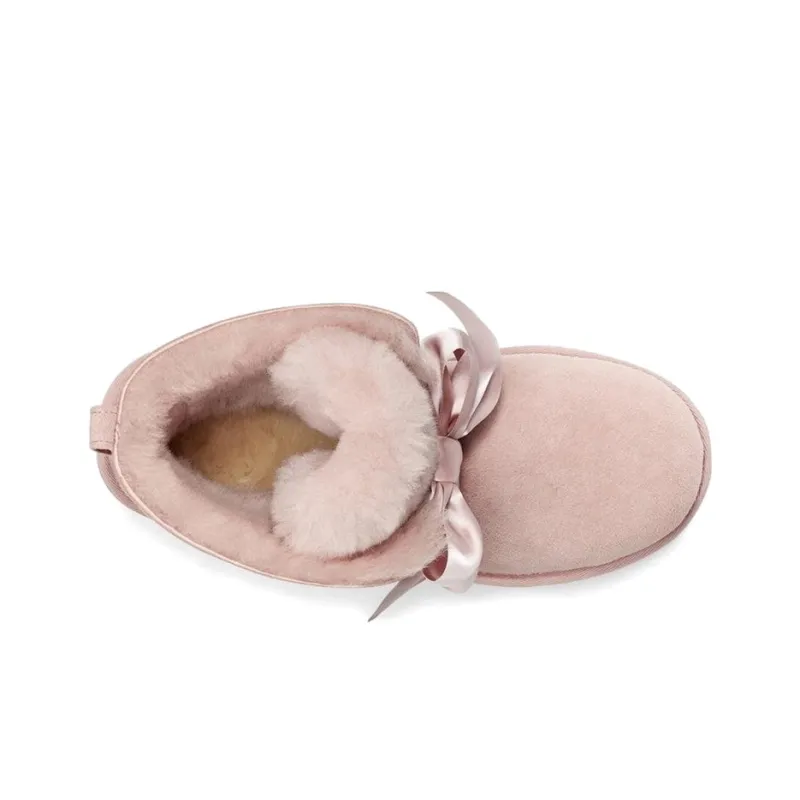 UGG Gita Bow Mini Cozy Stay Warm Plush Fleece Lined Pink Women's-3