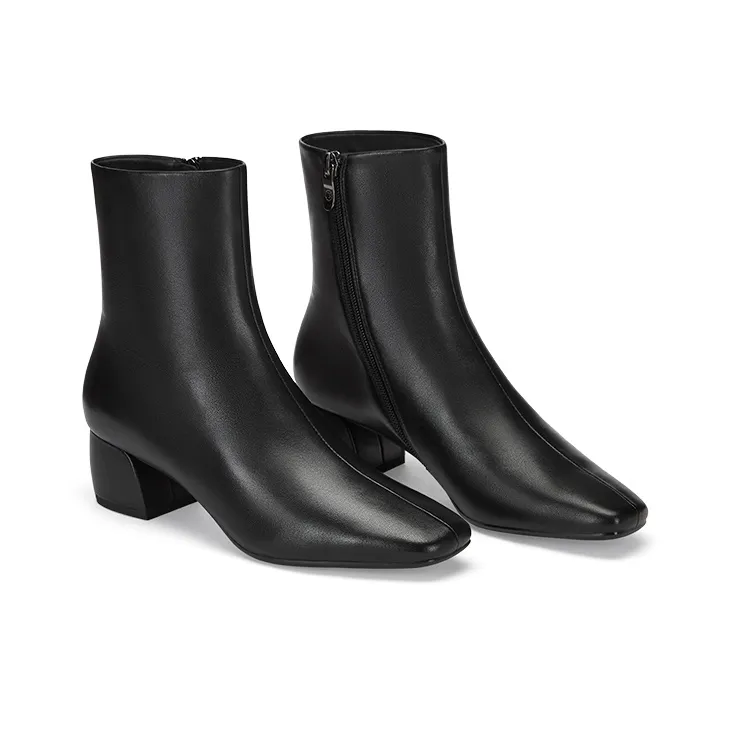 73Hours Cream Narrative Ankle Boots 5cm Women's-18