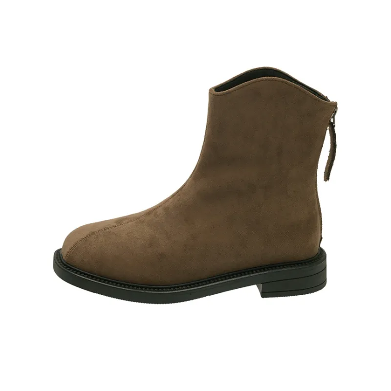 Bull charm Ankle Boots Women's Black/Khaki/Brown-5