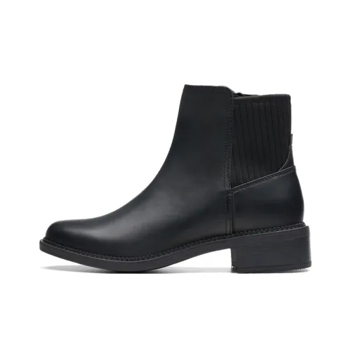 Clarks Joyful Plum Collection Crew Chelsea Boots Women's Black