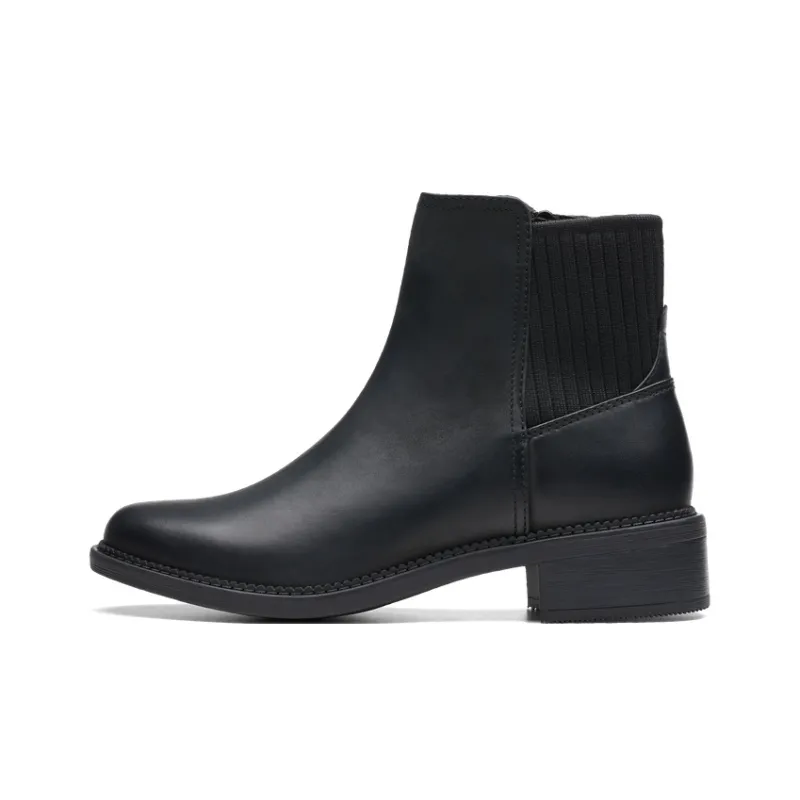 Clarks Joyful Plum Collection Crew Chelsea Boots Women's Black-0